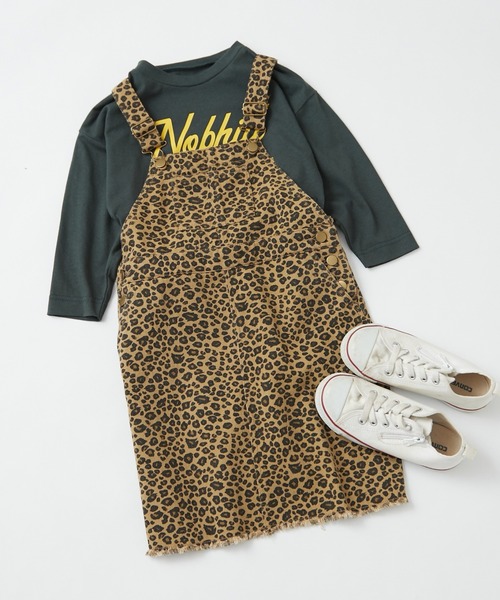 CIAOPANIC TYPY（チャオパニックティピー）の「【KIDS】レオパードジャンスカ（スカート・キッズ・ブラウン/ホワイト・SMALL/MEDIUM/LARGE/X-LARGE/XX-LARGE）」の8枚目の写真