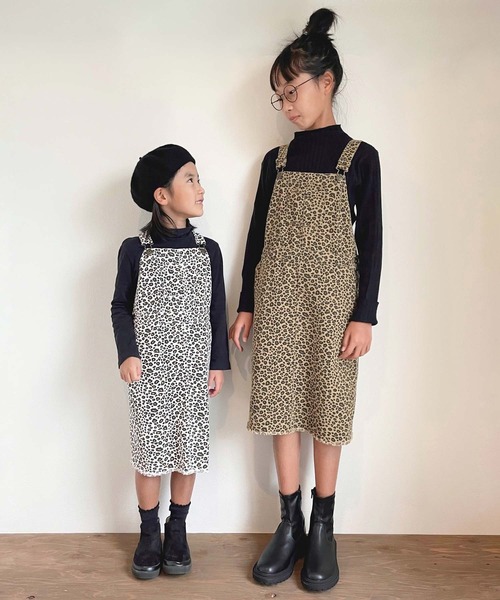 CIAOPANIC TYPY（チャオパニックティピー）の「【KIDS】レオパードジャンスカ（スカート・キッズ・ブラウン/ホワイト・SMALL/MEDIUM/LARGE/X-LARGE/XX-LARGE）」の6枚目の写真