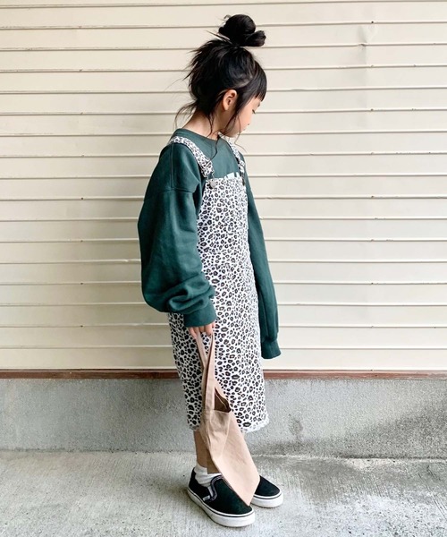 CIAOPANIC TYPY（チャオパニックティピー）の「【KIDS】レオパードジャンスカ（スカート・キッズ・ブラウン/ホワイト・SMALL/MEDIUM/LARGE/X-LARGE/XX-LARGE）」の10枚目の写真