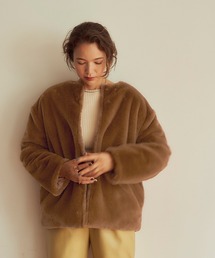 titivate（ティティベイト）の「ﾘﾊﾞｰｼﾌﾞﾙﾌｧｰｼｮｰﾄﾌﾞﾙｿﾞﾝ（ブルゾン）」