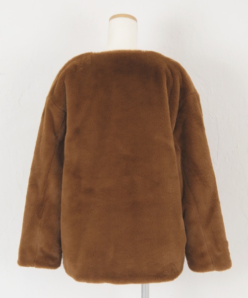 titivate（ティティベイト）の「ﾘﾊﾞｰｼﾌﾞﾙﾌｧｰｼｮｰﾄﾌﾞﾙｿﾞﾝ（ブルゾン・レディース・チャコール/ブルー/キャメル/グレイッシュベージュ・M/S）」の13枚目の写真