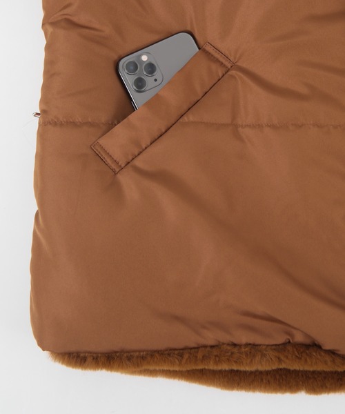 titivate（ティティベイト）の「ﾘﾊﾞｰｼﾌﾞﾙﾌｧｰｼｮｰﾄﾌﾞﾙｿﾞﾝ（ブルゾン・レディース・チャコール/ブルー/キャメル/グレイッシュベージュ・M/S）」の14枚目の写真