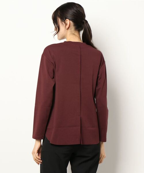 Lui's（ルイス）の「裾切替デザインロングスリーブトップス（Tシャツ/カットソー・レディース・オフホワイト/ブラック/カーキ/ボルドー・FREE）」の6枚目の写真