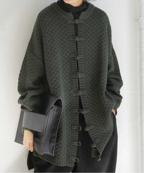 antiqua（アンティカ）の「×即こなれ。チャイナニットカーデ（ニット/セーター・レディース・オフホワイト/モカ/ブラック系その他・FREE）」の11枚目の写真