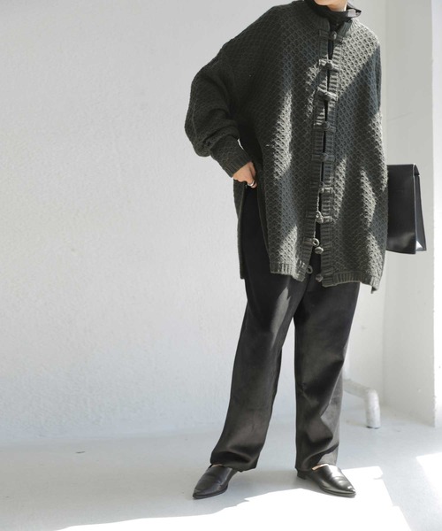 antiqua（アンティカ）の「×即こなれ。チャイナニットカーデ（ニット/セーター・レディース・オフホワイト/モカ/ブラック系その他・FREE）」の15枚目の写真