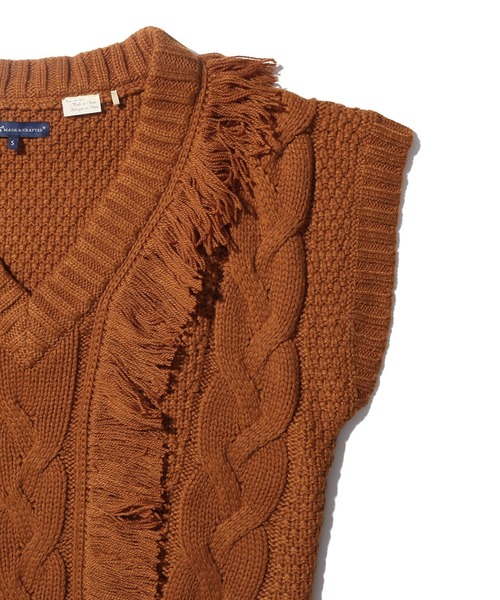 Levi's(リーバイス)の「LEVI'S(R) MADE & CRAFTED(R) ニットベスト CARAMEL CAFE(ベスト・レディース・マルチ・M/XS/S)」の4枚目の写真