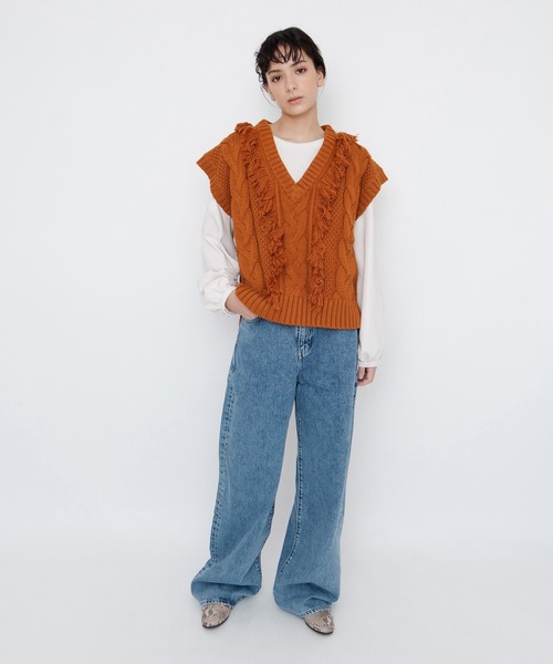 Levi's(リーバイス)の「LEVI'S(R) MADE & CRAFTED(R) ニットベスト CARAMEL CAFE(ベスト・レディース・マルチ・M/XS/S)」の11枚目の写真