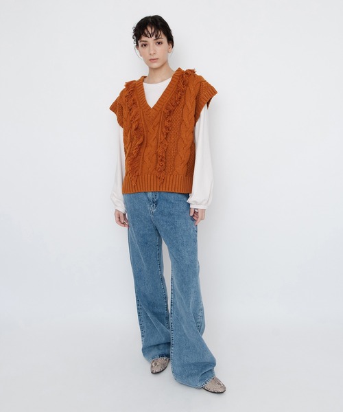 Levi's(リーバイス)の「LEVI'S(R) MADE & CRAFTED(R) ニットベスト CARAMEL CAFE(ベスト・レディース・マルチ・M/XS/S)」の10枚目の写真