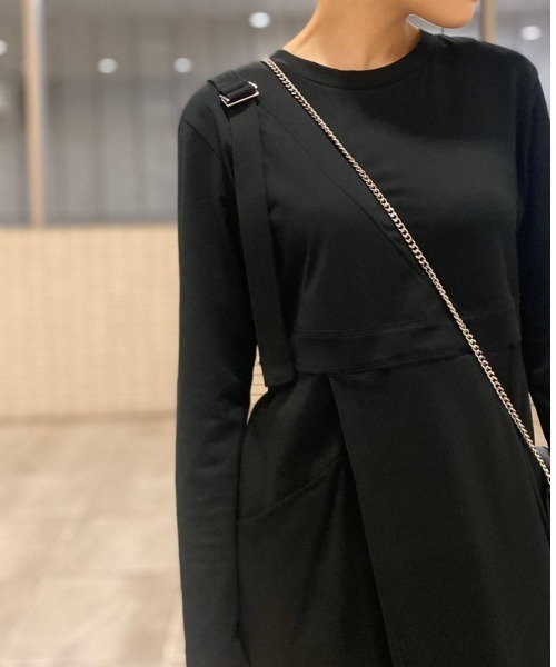 DROIT BELLO(ドロイトベロ)の「DROIT BELLO (ドロイトベロ)スビンレイヤードワンピース(ワンピース・レディース・ブラック/オリーブ・FREE)」の5枚目の写真