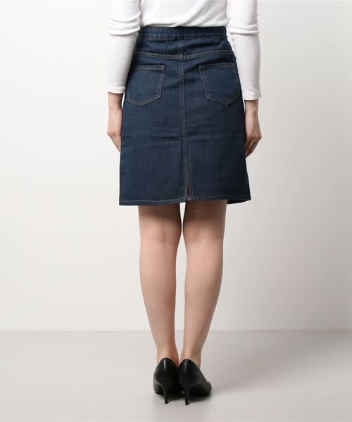 urge：（アージコロン ）の「【URGE：】 ひざ丈 デニムスカート（デニムスカート・レディース・ネイビー/ブラック/ライトブルー・SMALL/LARGE/X-LARGE/MEDIUM）」の15枚目の写真
