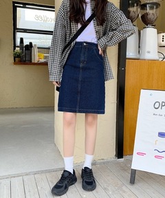 【MONCLER】最終セール！デニム ミディ ペンシルスカート MONCLER モンクレール スカート GONNA 2D00015 54AQE レディース