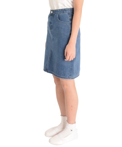 urge：（アージコロン ）の「【URGE：】 ひざ丈 デニムスカート（デニムスカート・レディース・ネイビー/ブラック/ライトブルー・SMALL/LARGE/X-LARGE/MEDIUM）」の21枚目の写真