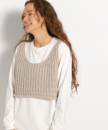 niko and... | [マイナビ TGC 2021A/W 着用アイテム]洗えるペーパー風ニットビスチェ(ベスト)