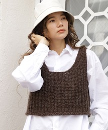 niko and... | [マイナビ TGC 2021A/W 着用アイテム]洗えるペーパー風ニットビスチェ(ベスト)