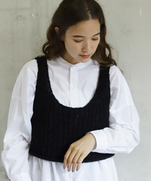 niko and... | [マイナビ TGC 2021A/W 着用アイテム]洗えるペーパー風ニットビスチェ(ベスト)