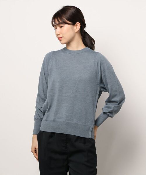 human woman(ヒューマンウーマン)の「ベーシックニットⅠプルオーバー(ニット/セーター・レディース・ピンク/ブラウン/ブルー・MEDIUM)」の17枚目の写真