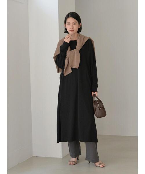 AMERICAN HOLIC（アメリカンホリック）の「サイドスリットカットワンピース（ワンピース・レディース・ブラウン/ブラック/カーキ/アイボリー・L/M）」の12枚目の写真