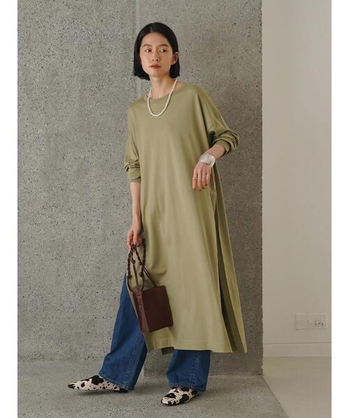 AMERICAN HOLIC（アメリカンホリック）の「サイドスリットカットワンピース（ワンピース・レディース・ブラウン/ブラック/カーキ/アイボリー・L/M）」の13枚目の写真