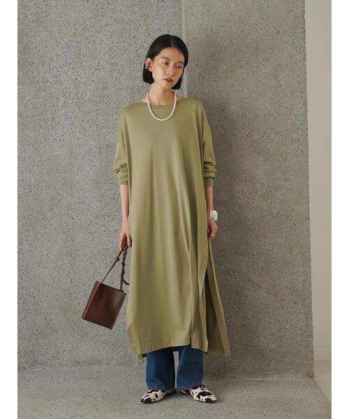 AMERICAN HOLIC（アメリカンホリック）の「サイドスリットカットワンピース（ワンピース・レディース・ブラウン/ブラック/カーキ/アイボリー・L/M）」の15枚目の写真