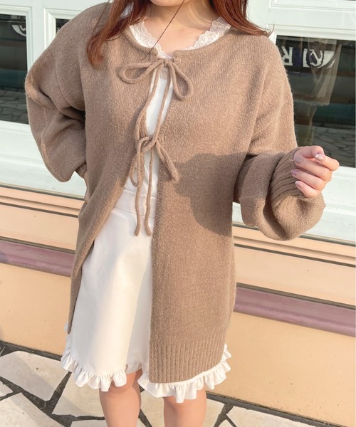 apres jour(アプレジュール)の「2WAYリボンニット【ZOZOTOWN限定アイテム】【9PO】(ニット/セーター・レディース・モカ/アイボリー/ライトブルー/ライトピンク・X-LARGE/フリー)」の21枚目の写真