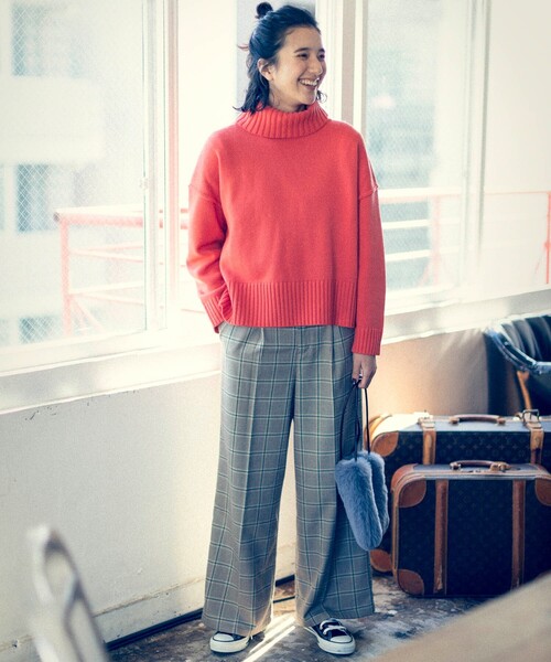 THE SHOP TK (ザ ショップ ティーケー )の「◆タックワイドパンツ(その他パンツ・レディース・グリーン系その他3/チャコール/ブラック系1/オレンジ系その他3/ベージュ系その他5・14/13/12/11)」の21枚目の写真