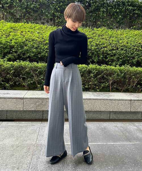 THE SHOP TK (ザ ショップ ティーケー )の「◆タックワイドパンツ(その他パンツ・レディース・グリーン系その他3/チャコール/ブラック系1/オレンジ系その他3/ベージュ系その他5・14/13/12/11)」の16枚目の写真