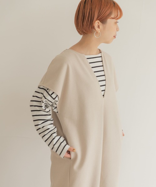 ITEMS URBANRESEARCH（アイテムズ アーバンリサーチ）の「カフタンワンピース（ワンピース・レディース・ベージュ/ブラウン・FREE）」の3枚目の写真