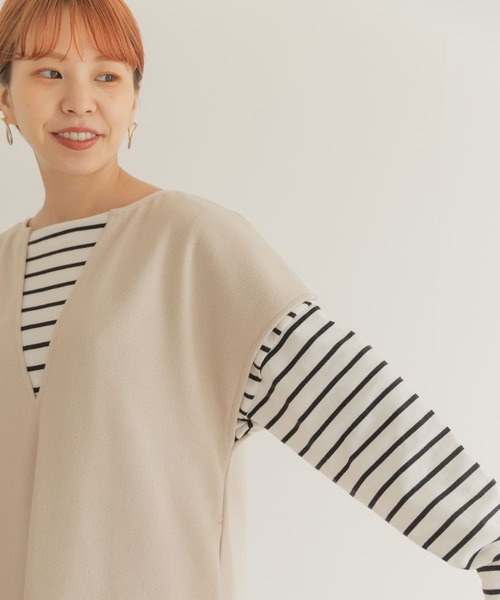 ITEMS URBANRESEARCH（アイテムズ アーバンリサーチ）の「カフタンワンピース（ワンピース・レディース・ベージュ/ブラウン・FREE）」の5枚目の写真