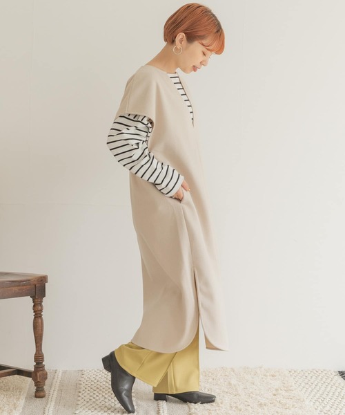 ITEMS URBANRESEARCH（アイテムズ アーバンリサーチ）の「カフタンワンピース（ワンピース・レディース・ベージュ/ブラウン・FREE）」の11枚目の写真