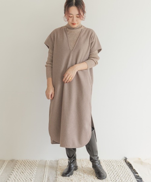 ITEMS URBANRESEARCH（アイテムズ アーバンリサーチ）の「カフタンワンピース（ワンピース・レディース・ベージュ/ブラウン・FREE）」の19枚目の写真