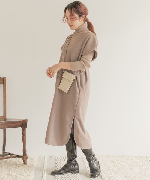 ITEMS URBANRESEARCH（アイテムズ アーバンリサーチ）の「カフタンワンピース（ワンピース・レディース・ベージュ/ブラウン・FREE）」の20枚目の写真