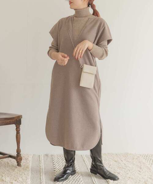 ITEMS URBANRESEARCH（アイテムズ アーバンリサーチ）の「カフタンワンピース（ワンピース・レディース・ベージュ/ブラウン・FREE）」の21枚目の写真