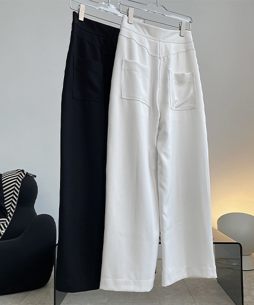 chuclla（チュクラ）の「【chuclla】【2021/AW】Center seam wide pants chw21a104（スラックス・レディース・ブラック・S/L/M）」の16枚目の写真