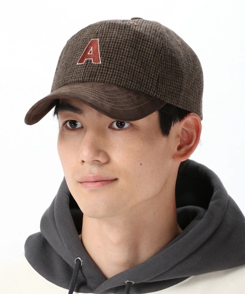 Arnold Palmer（アーノルドパーマー）の「カレッジロゴ シェアツィードキャップ（キャップ・レディース・ブラウン系その他/ブラック系その他/グレー系その他・ﾌﾘ-）」の3枚目の写真