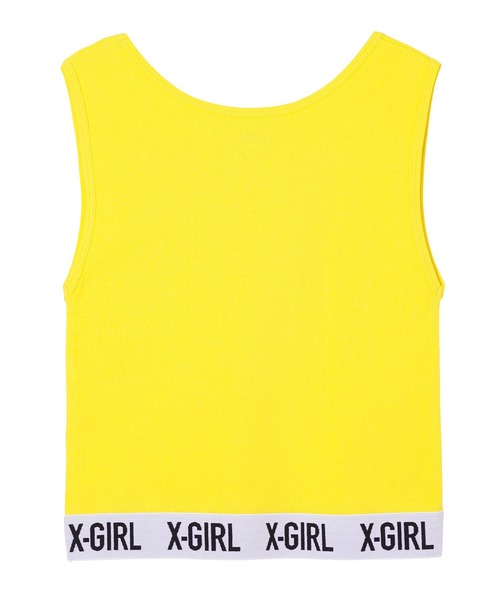 X-girl（エックスガール）の「LOGO TANK TOP（タンクトップ・レディース・ホワイト/ブラック/イエロー・S/M）」の4枚目の写真