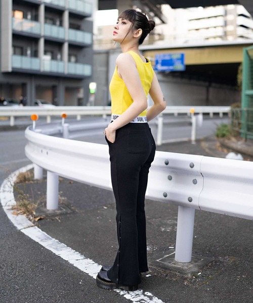 X-girl（エックスガール）の「LOGO TANK TOP（タンクトップ・レディース・ホワイト/ブラック/イエロー・S/M）」の9枚目の写真