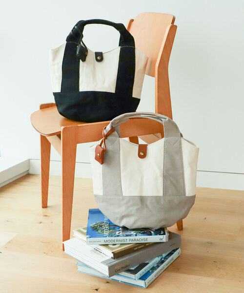 Ray BEAMS（レイビームス）の「toleur / キャンバス トート（トートバッグ・レディース・ブラック/グレー・ONE SIZE）」の9枚目の写真