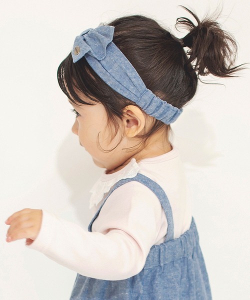 BRANSHES(ブランシェス)の「ダンガリー/ギンガムヘアバンド(ヘアバンド・キッズ・ブラック/ブルー・FREE)」の19枚目の写真