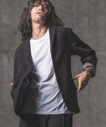 mj8364-T-R button-less & minimal-lapel jacket ジャケット