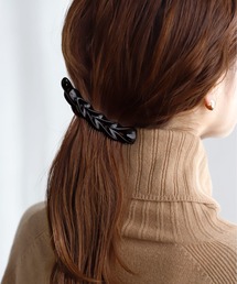 サリー　ブラック　大型クリップ　バレッタsgh7w8 バレッタ/ヘアクリップ（ブラック/黒色系）ファッション通販