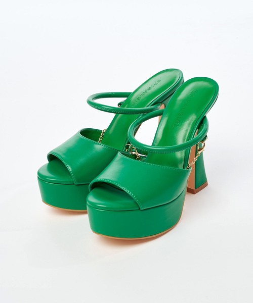 SPIRALGIRL(スパイラルガール)の「アンクルチェーンGossipサンダル(サンダル・レディース・グリーン/ブラック/ホワイト・MEDIUM/LARGE)」の11枚目の写真