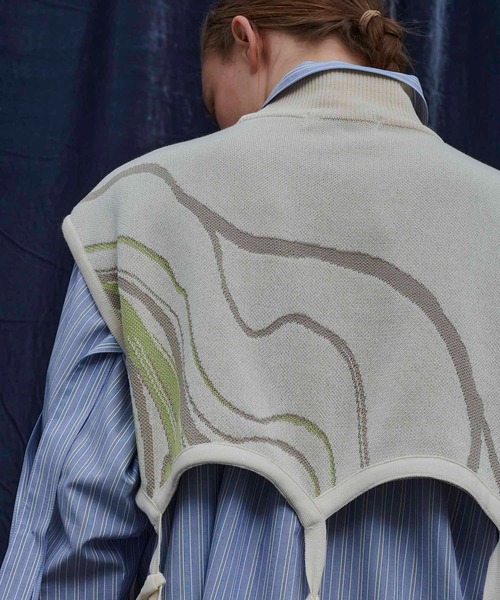 PUBLIC TOKYO(パブリックトウキョウ)の「【セットアップ対応】マーブリングジャガードニットベスト /ウォッシャブル(ベスト・レディース・ベージュ/グリーン・FREE)」の17枚目の写真