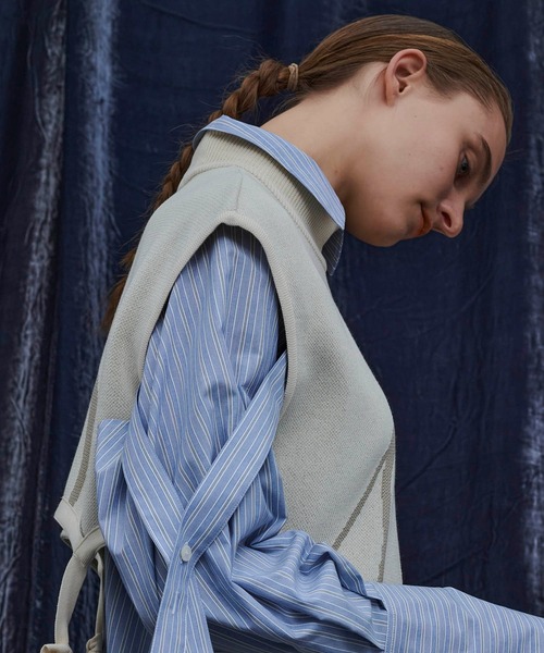 PUBLIC TOKYO(パブリックトウキョウ)の「【セットアップ対応】マーブリングジャガードニットベスト /ウォッシャブル(ベスト・レディース・ベージュ/グリーン・FREE)」の20枚目の写真