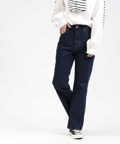 HONEYSUCKLE ROSE（ハニーサックルローズ）の「【HONEYSUCKLE ROSE】ハイウエストフレアデニムパンツ（デニムパンツ・レディース・ダークインディゴブルー・L/S/M）」の5枚目の写真