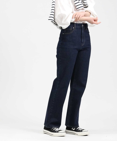 HONEYSUCKLE ROSE（ハニーサックルローズ）の「【HONEYSUCKLE ROSE】ハイウエストフレアデニムパンツ（デニムパンツ・レディース・ダークインディゴブルー・L/S/M）」の8枚目の写真