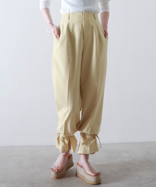 Cheek(チーク)の「【サイズ展開あり】2WAYヘムハイウェストパンツ(その他パンツ・レディース・ピンク/イエロー/グレイッシュベージュ・MEDIUM)」の2枚目の写真