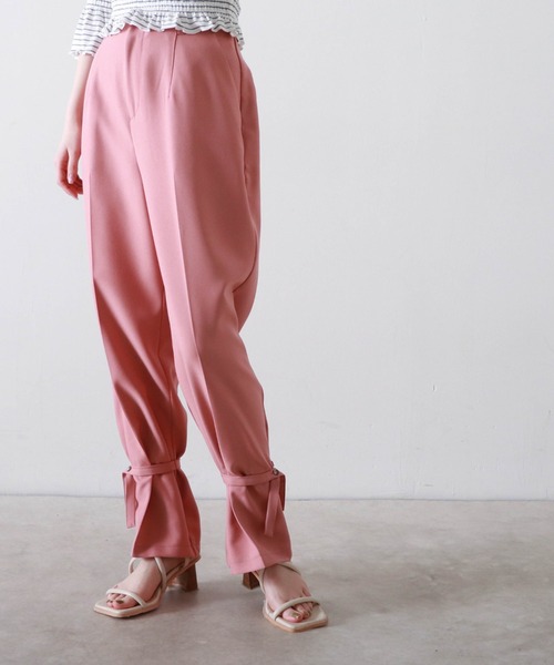 Cheek(チーク)の「【サイズ展開あり】2WAYヘムハイウェストパンツ(その他パンツ・レディース・ピンク/イエロー/グレイッシュベージュ・MEDIUM)」の9枚目の写真