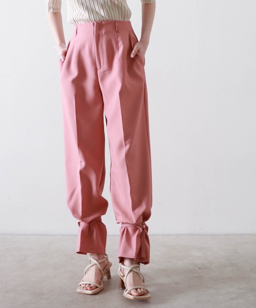 Cheek(チーク)の「【サイズ展開あり】2WAYヘムハイウェストパンツ(その他パンツ・レディース・ピンク/イエロー/グレイッシュベージュ・MEDIUM)」の14枚目の写真