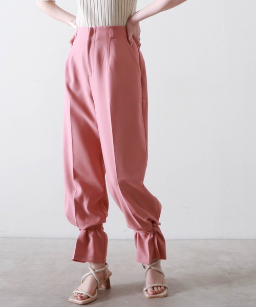 Cheek(チーク)の「【サイズ展開あり】2WAYヘムハイウェストパンツ(その他パンツ・レディース・ピンク/イエロー/グレイッシュベージュ・MEDIUM)」の15枚目の写真