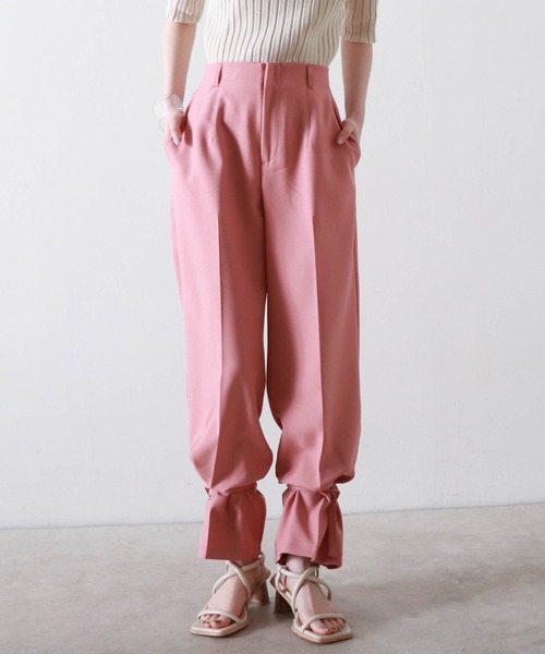 Cheek(チーク)の「【サイズ展開あり】2WAYヘムハイウェストパンツ(その他パンツ・レディース・ピンク/イエロー/グレイッシュベージュ・MEDIUM)」の16枚目の写真